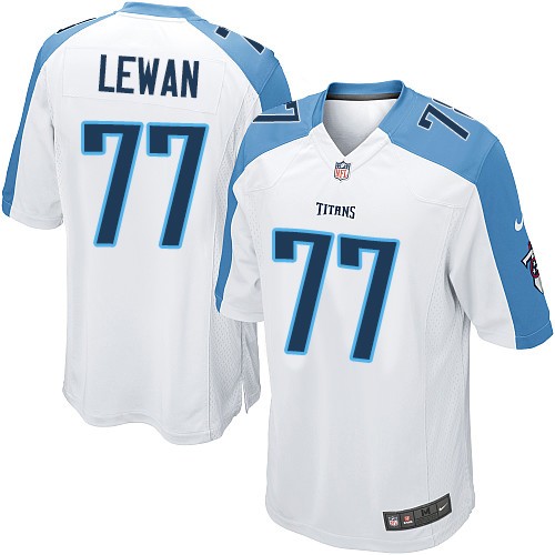 Men's Limited Taylor Lewan Nike Jersey White Road - #77 NFL Tennessee Titans